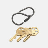 Offset Key Ring, Carbon Black