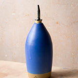 Ceramic Tall Oil Bottle, Lazurite Blue
