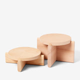 Beechwood Plant Pedestals, Set of 2