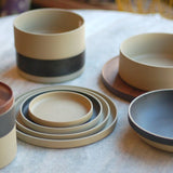 Hasami Porcelain Plates, Natural - Acacia