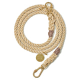 Adjustable Rope Leash, Light Tan