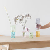 Stacking Glass Vase, Pink + Green