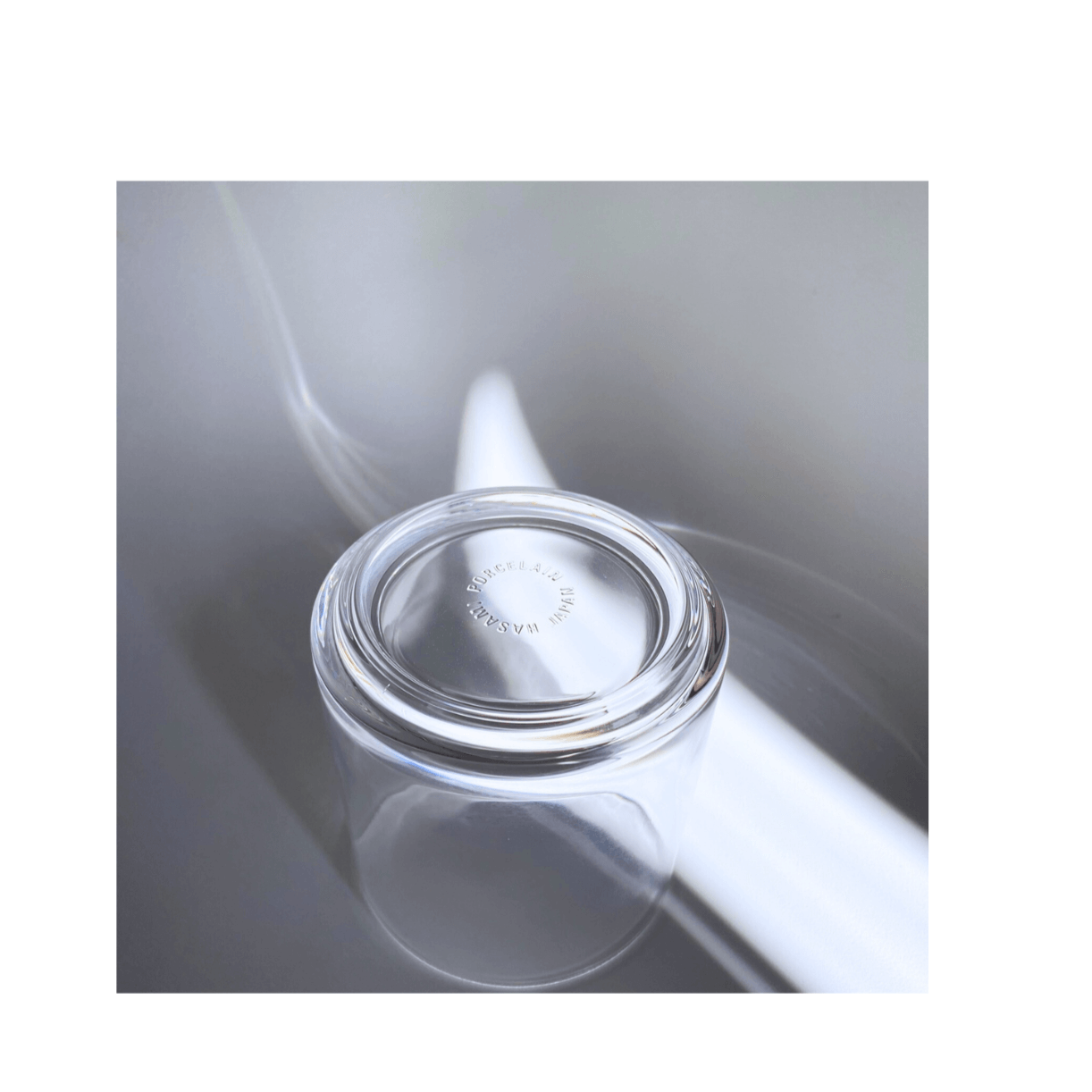 Hasami Porcelain Clear Glass Tumbler bottom detail.