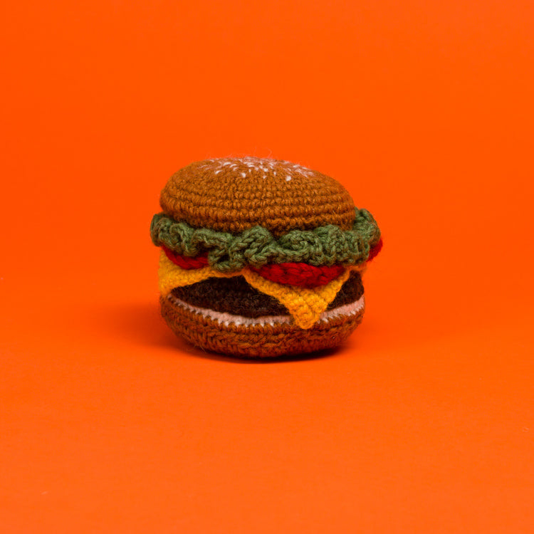 Hand Knit Hamburger - Acacia