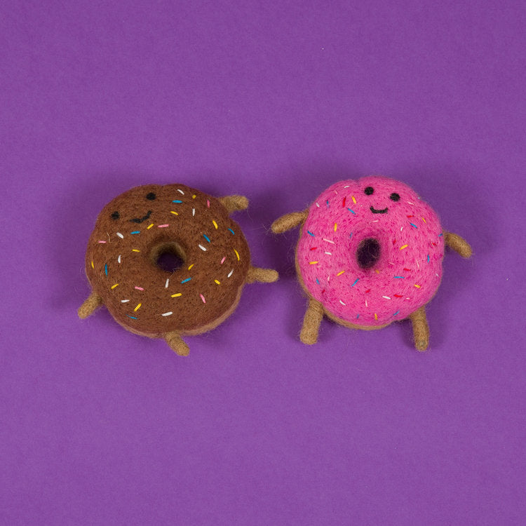 Wool Donut, Strawberry or Chocolate - Acacia
