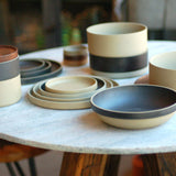 Hasami Porcelain Plates, Black - Acacia