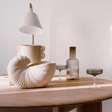 Ripple Glass Carafe, Smoked Grey