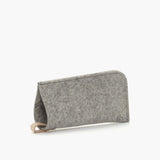 Merino Wool Felt Eyeglass Sleeve, Granite
