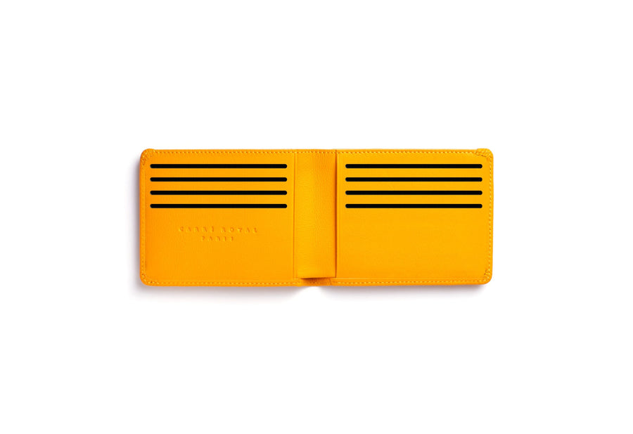 Carré Royal Leather Minimalist Wallet, Yellow