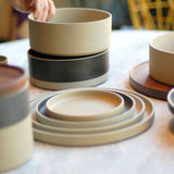 Hasami Porcelain Small Bowl, Natural - Acacia