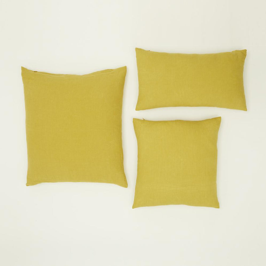 Simple Linen Pillows - Mustard