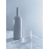 Hasami Porcelain Clear Glass Tumbler on Table with Hasami Bottle