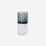 Hasami Porcelain grey and clear Glass Tumblers stacked