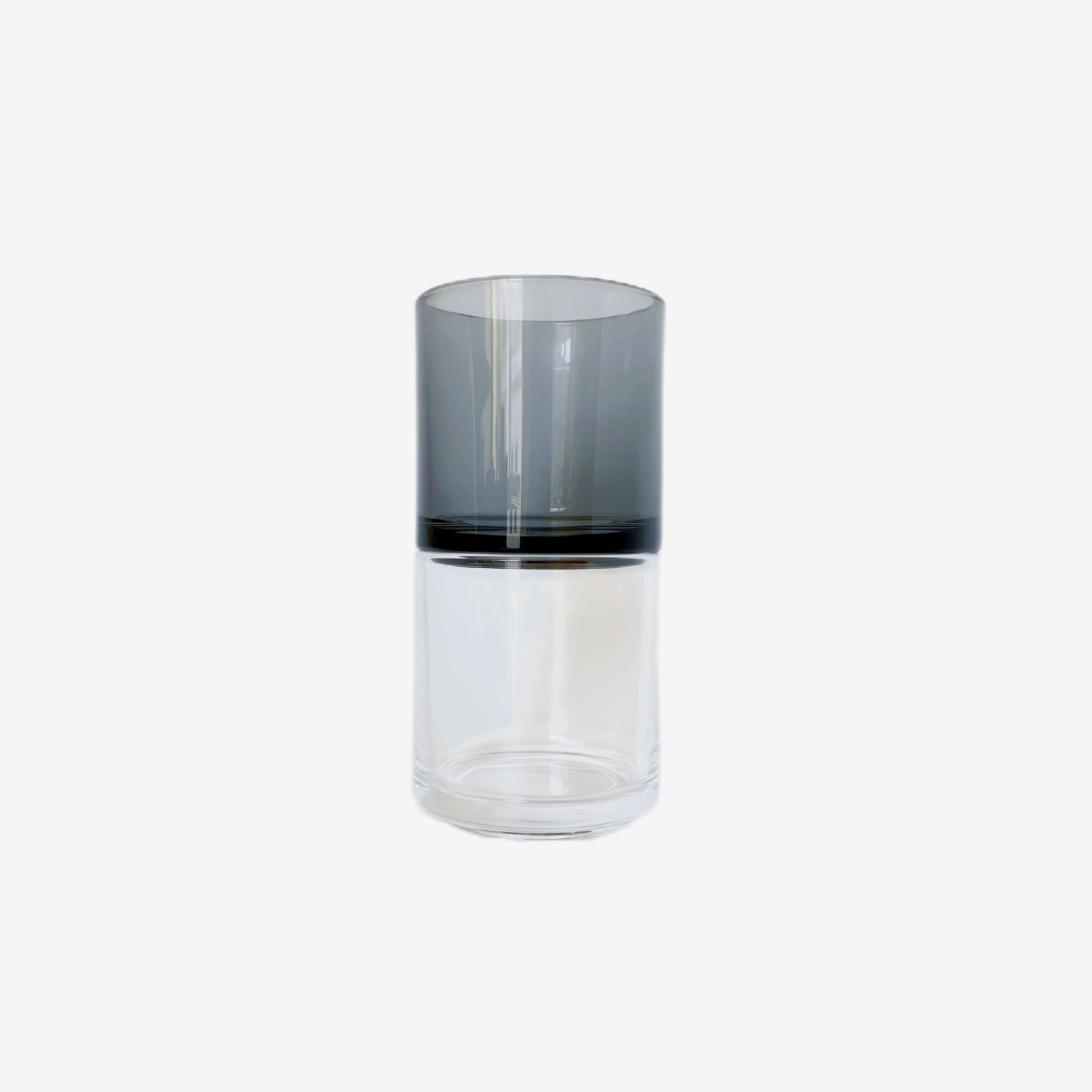 Hasami Porcelain grey and clear Glass Tumblers stacked
