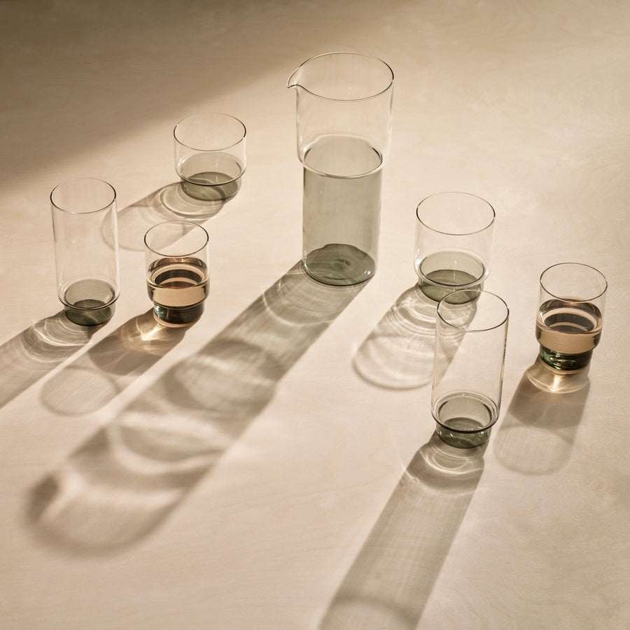 Aaron Probyn RYE Beer / Water Glass, Set of Two - Smoke Grey