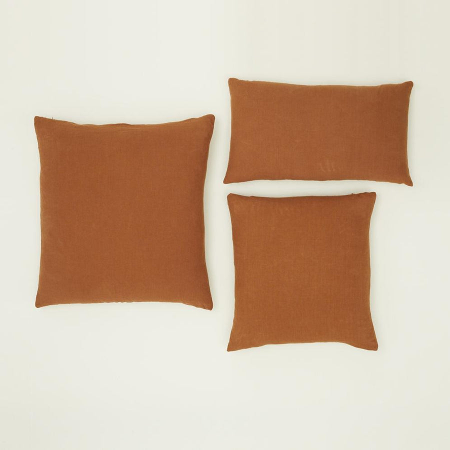 Simple Linen Pillows - Terracotta