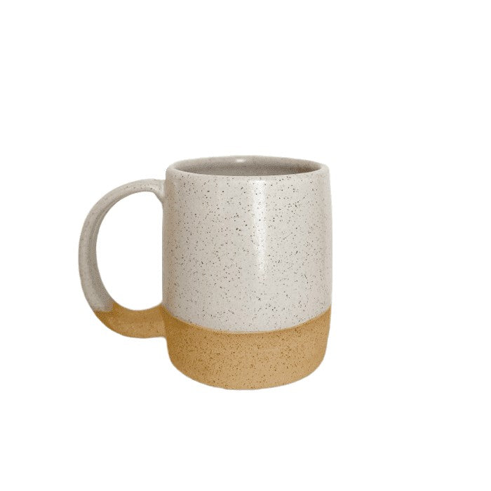 Slow Studio Ceramic Mug, White Speckled/Sandstone