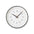 Essent Clock in white, showcasing modern design with clear numerals and stylish clock hands.