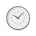 Essent Clock in white, showcasing modern design with clear numerals and stylish clock hands.