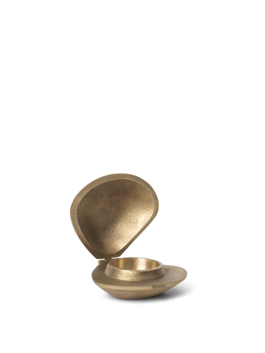 Brass Clam Candle Holder