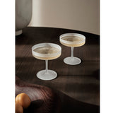 Ferm Living Ripple Champagne Saucers / Coupes, Frost - Set of 2