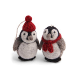 Felt Penguin Ornaments, Black and White