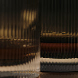 Ripple Tumbler Glasses - Set of 2 - Smoked Grey