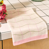 Wave Grid Natural Woven Cotton Tea Towel