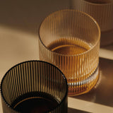 Ripple Tumbler Glasses - Set of 2 - Smoked Grey