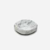 Marble Facet Tray, White Carrara Marble