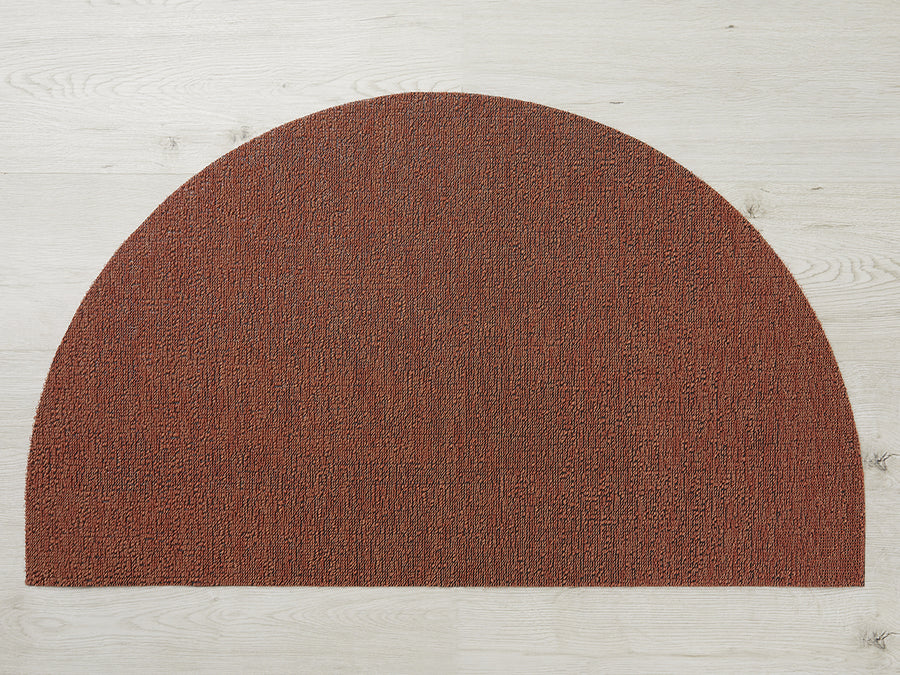 Heathered Shag Welcome Mat, Burnt Coral