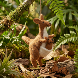 Handmade Felt Kanga & Roo Hanging Kangaroo Decoration