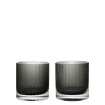 Ripple Tumbler Glasses - Set of 2 - Smoked Grey