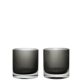 Ripple Tumbler Glasses - Set of 2 - Smoked Grey
