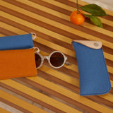 Anzen Felt & Leather Eyeglass Case, Horizon