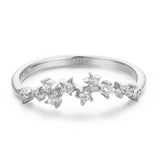 Starry Night Ring, White Gold Vermeil