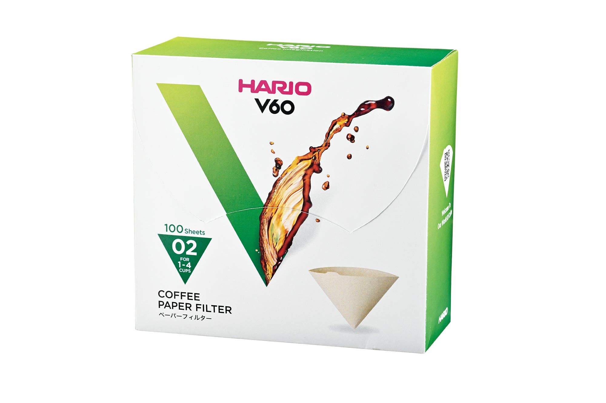 V60 Natural Coffee Paper Filters, Size 02 - Boxed