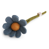 Small Felt Anemone with Leaf  - Sea Blue | Gry & Sif