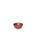 A tiny rounded ceramic bowl in a cool burnt terracotta color featuring iron speckles and an unglazed rim