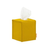 Small Merino Wool Felt Tissue Box Cover, Dijon