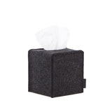 Small Merino Wool Felt Tissue Box Cover, Charcoal