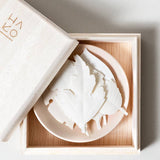HA KO Paper Incense - Wooden Box Set of 6 Leaves With Incense Mat
