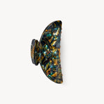 Midi Heirloom Claw in Green Tortoise, double-walled hair clip crafted from Italian acetate, suitable for all hair types.