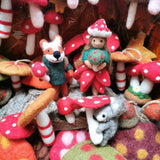 Handmade Felt Frankie the Foraging Fox Christmas Ornament