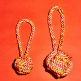 Ware of the Dog - Rope Knot Toy / Neon Pink/Orange/Yellow: Small