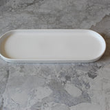Deco Oval Catchall Trays, White