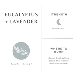 Slow North 'Eucalyptus + Lavender' Scented Candle, Three Sizes