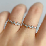 Starry Night Ring, White Gold Vermeil