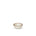 A tiny rounded ceramic bowl in a warm, tan-toned, off-white color featuring iron speckles and an unglazed rim