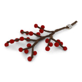 Felt Mini Branch, Bright Red Berries